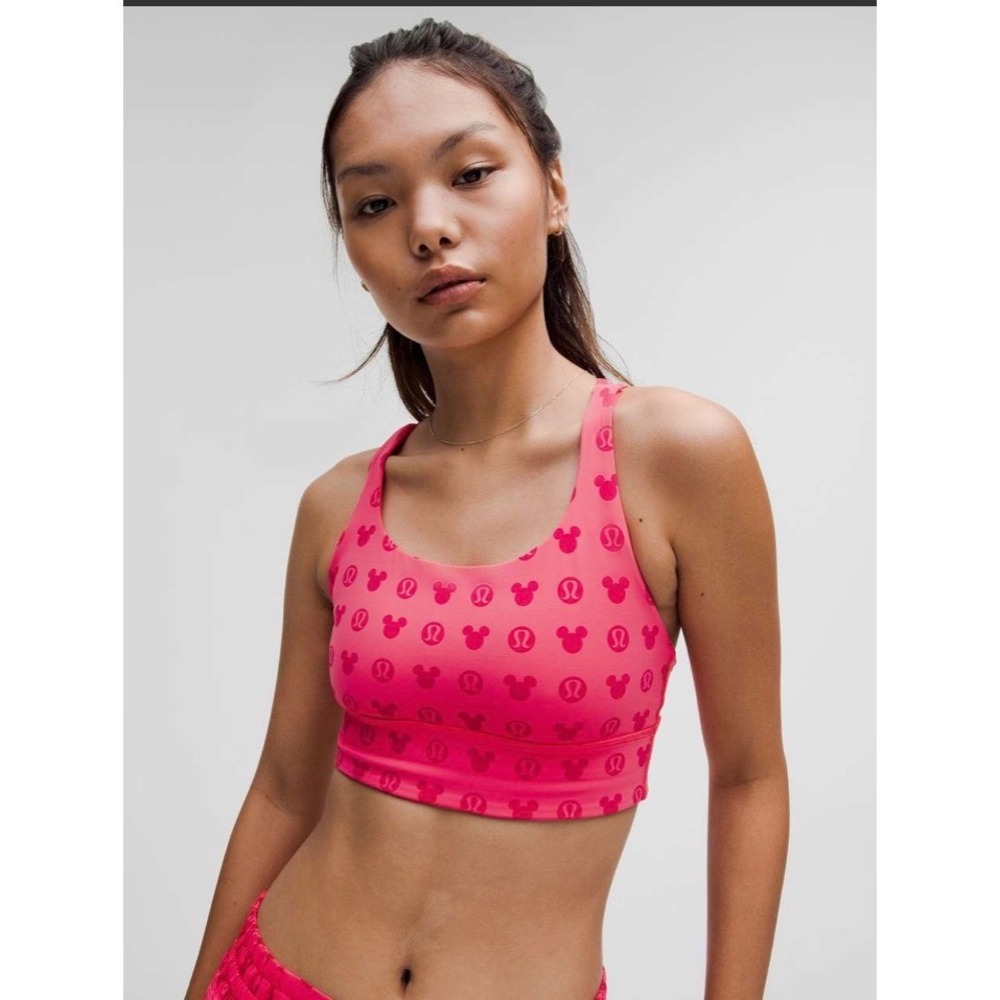 Disney x Lululemon Energy Longline Bra Medium Support B–D Disney Classic Pink 8